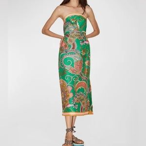 ALEMAIS MARION STRAPLESS LINEN BLEND DRESS SIZE 4